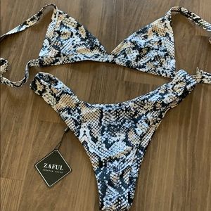 Snake print bikini